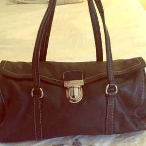 Prada shoulder bag in black leather
